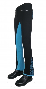 Preview: Damen Jodhpurreithose  "Bohemian" in Black/blue